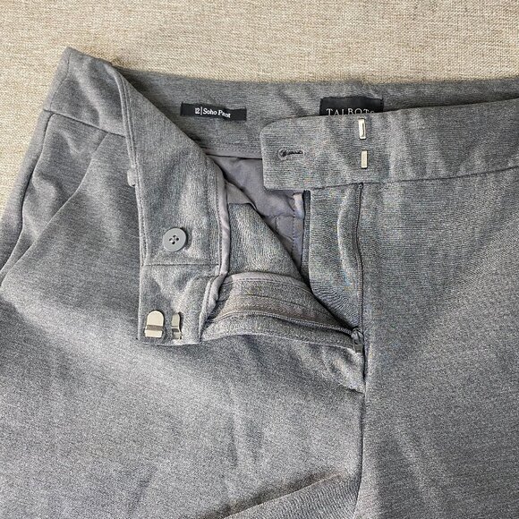 Talbots Soho Dress Pants Women's 12 Gray Business Office Rayon Blend - Picture 4 of 14